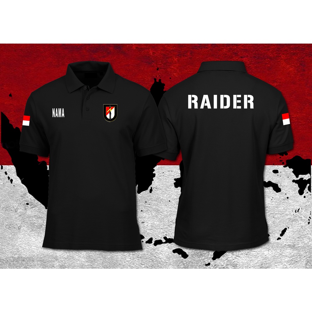 POLOSHIRT / KAOS POLO RAIDER TNI AD / KAOS KERAH RAIDER -Gudangpoloshirt