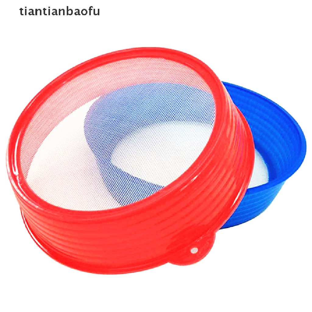 [tiantianbaofu] Kitchen Gadgets New Handheld 19cm Round Shape Plastic Flour Sifter Strainer Boutique