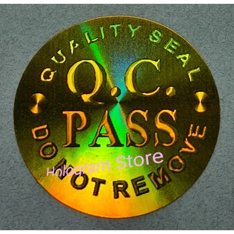 

Stiker hologram QC PASS kecil