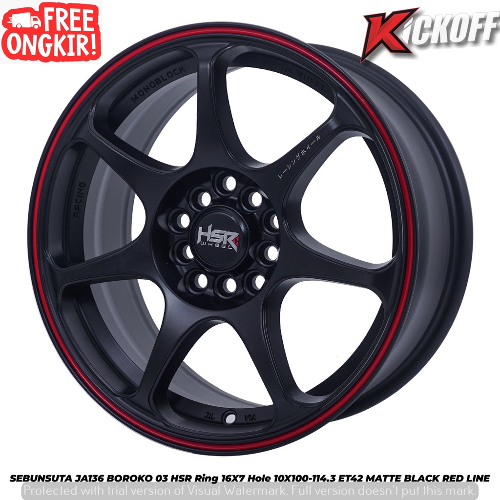 Velg Racing HSR SEBUNSUTA Ring 16 Buat Mobil Ertiga Innova Xpander BRV