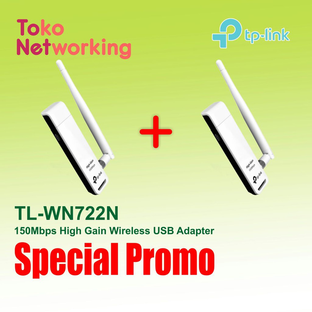 TP-LINK TL-WN722N ( PAKET ISI 2 ) 150Mbps High Gain Wireless USB Adapter 722 wn722 722n tplink