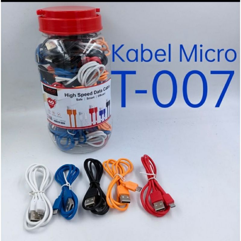 Kabel charger FLECO T-007 Macaron Fast Charging Micro usb data G900 NEXIAN / mini / mp3 / music box [bijian/ecer]