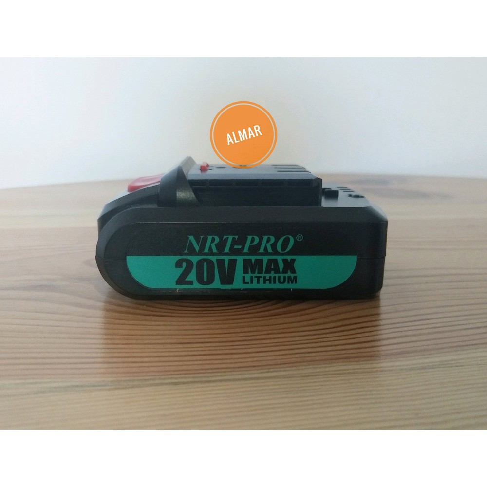 NEW Baterai Cas NRT PRO 20v 1.5 Ah SET POWER BANK Batrei USB Charger Charge Cordless DC340 Suku