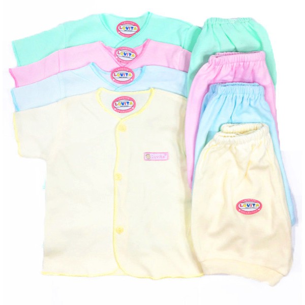 baju bayi luvita setelan pendek 4SET size newborn