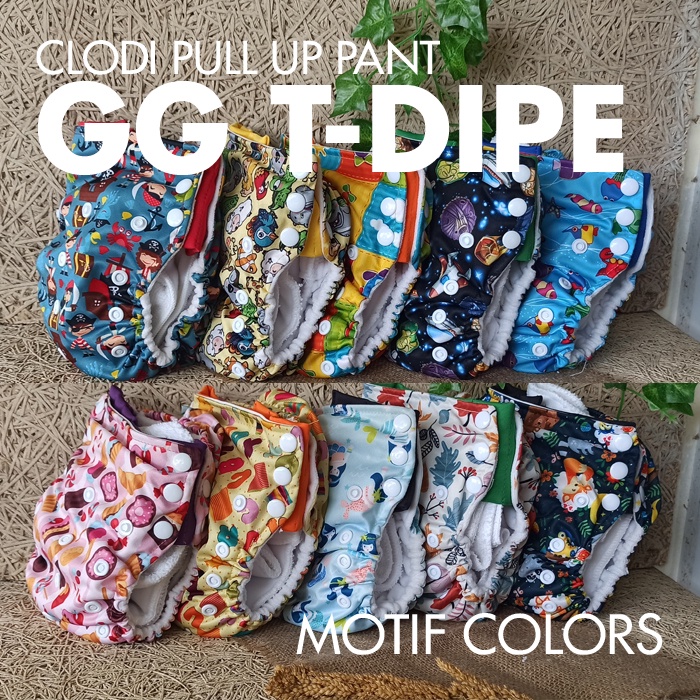 GG T-Dipe  Clodi Pull Up Pants Size Reguler / Large Training Pants GG T Dipe Cloth Diaper Pants