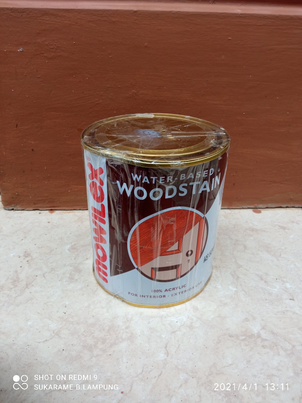 Mowilex Politur Pelitur Plitur Jadi Wood Stain Campuran Air Pilih Warna Kaleng 1liter
