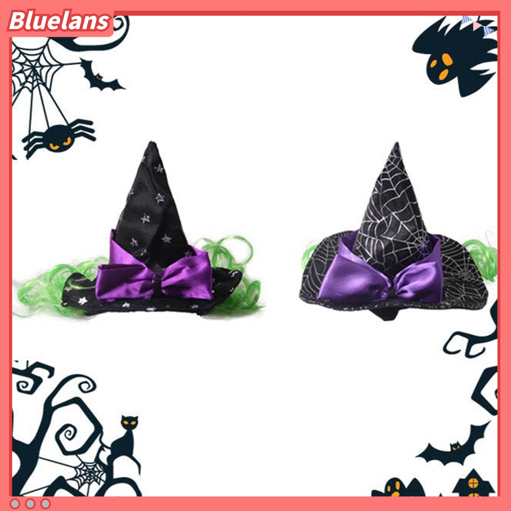 Topi Penyihir Motif Sarang Laba-Laba Dengan Dasi Kupu-Kupu Untuk Cosplay Halloween