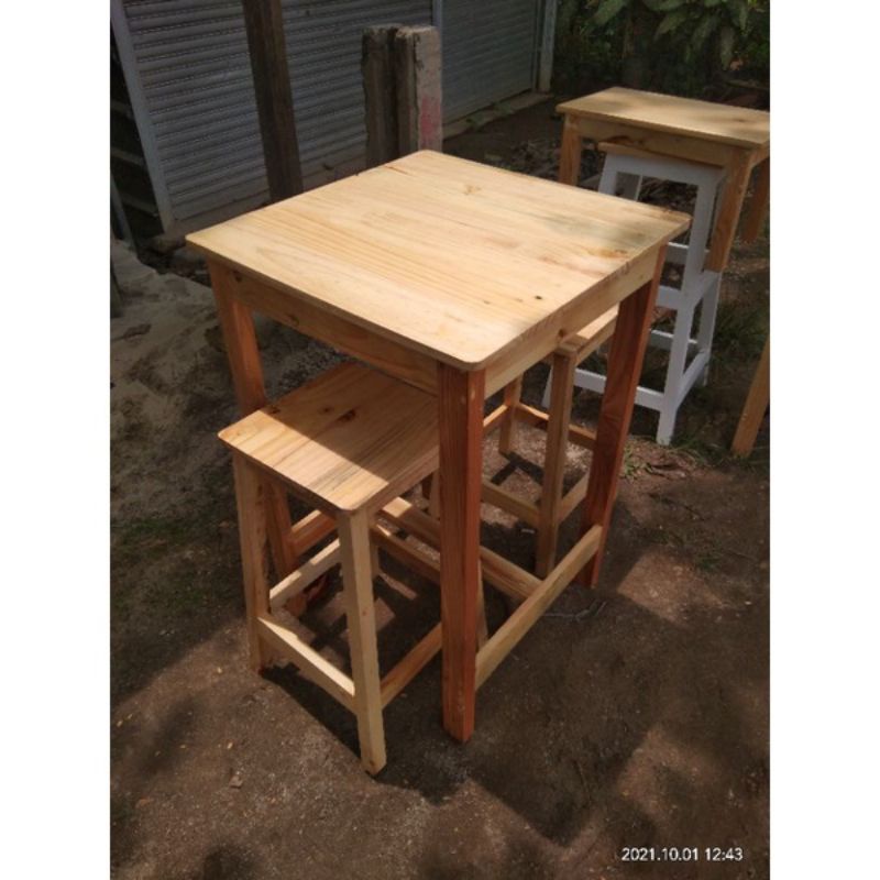 meja set cafe 1meja + 2kursi jati Belanda