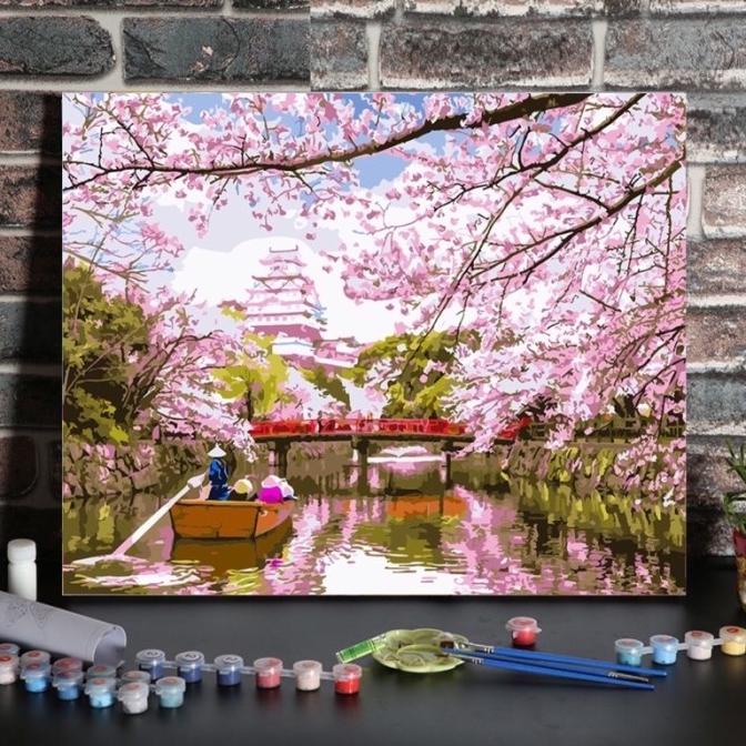 

Diy Paint By Number Kit Framed (With Frame) 40X50 Painting Cm Lukisan