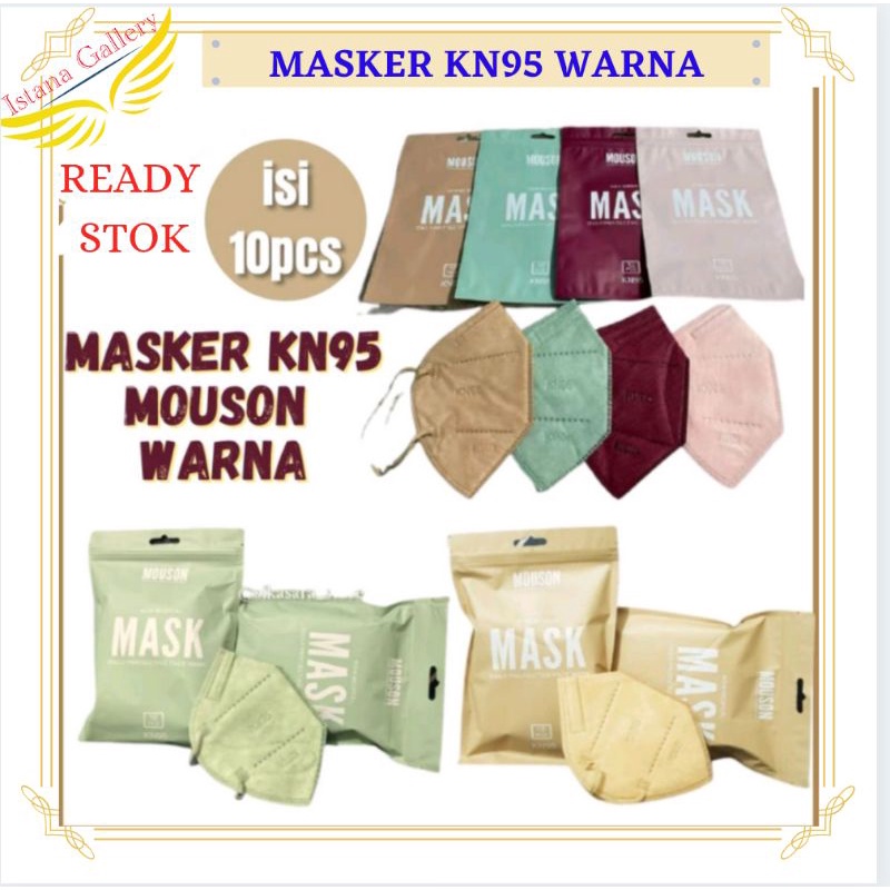 Masker Kn95 Medis Mouson Original Warna Warni Mouson Nude Pastel Mix Putih Hitam Earloop 3ply 5ply B
