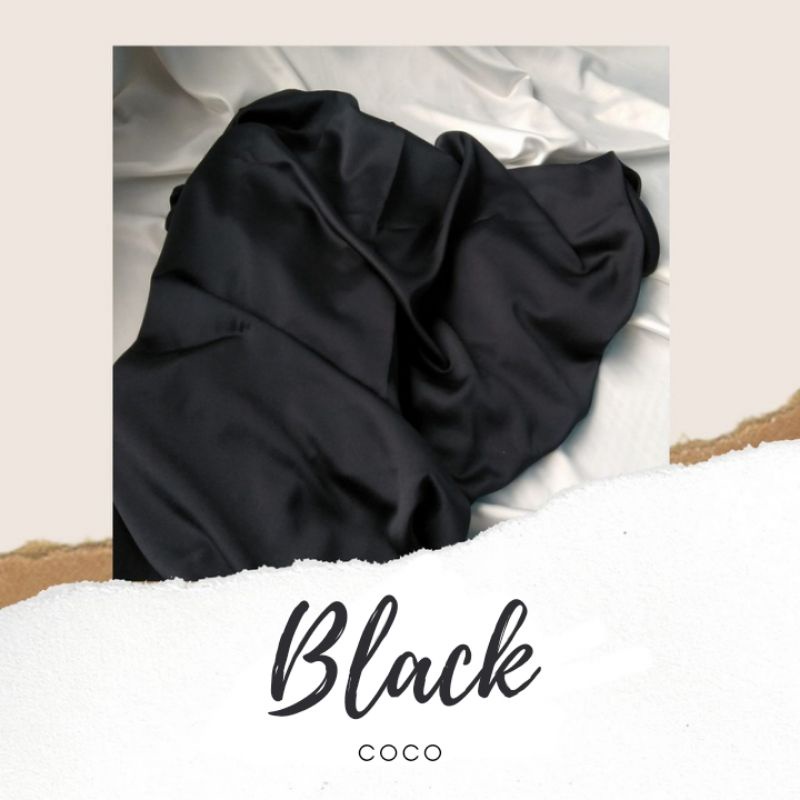 Satin Wrap Skirt | Pareo Skirt | Rok Lilit Satin-Black