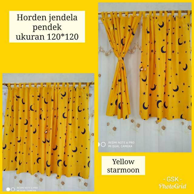  Gorden  Jendela  Pendek  Motif uk 120x120 Shopee  Indonesia