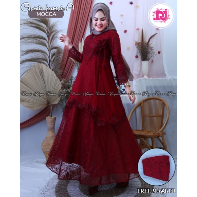 KC GAMIS HUMAIRA ORIGINAL GAMIS PESTA CANTIK  GAMIS TULLE BORDIR PREMIUM FASHION MUSLIM WANITA