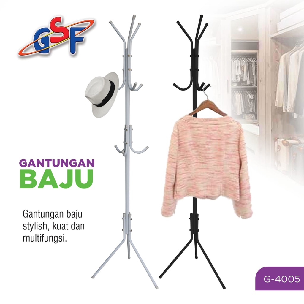 STANDING STAND HANGER SINGLE TUNGGAL / GANTUNGAN BERDIRI BAJU PAKAIAN GSF G 4005 / GSF 4005 / GSF G-4005