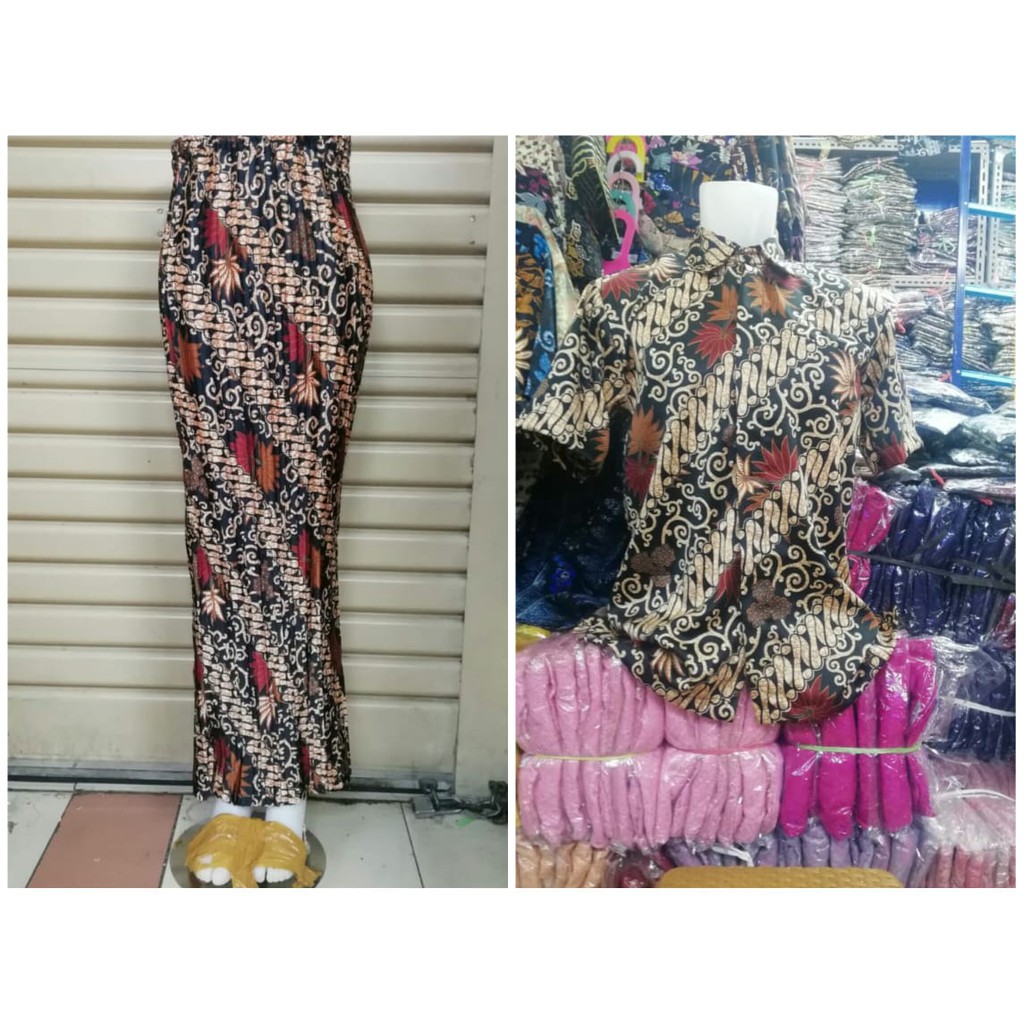 PROMO SET KEMEJA BATIK &amp; ROK COUPLE / SET KEMEJA ROK SARIMBIT / SET COUPLE KEMEJA ROK PARANG