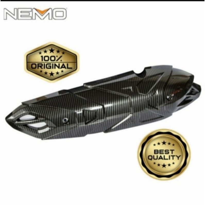 cover knalpot carbon tutup knalpot tameng knalpot carbon new aerox 155 connected 2021