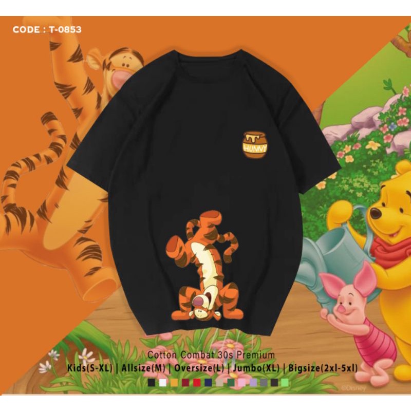 KAOS TIGER POOH/T-SHIRT KATUN TIGER POOH