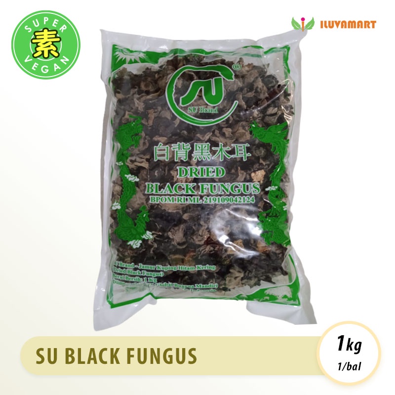 

SU Brand Dried BLACK FUNGUS /BAL 1kg Jamur Kuping Hitam Kering[GROSIR] Hei Mu Er