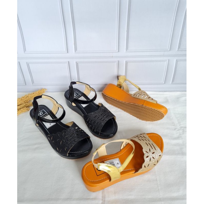 ABBUSHOES Nn 27 wedges sol karet  pasir tali mochi-mochi 5cm