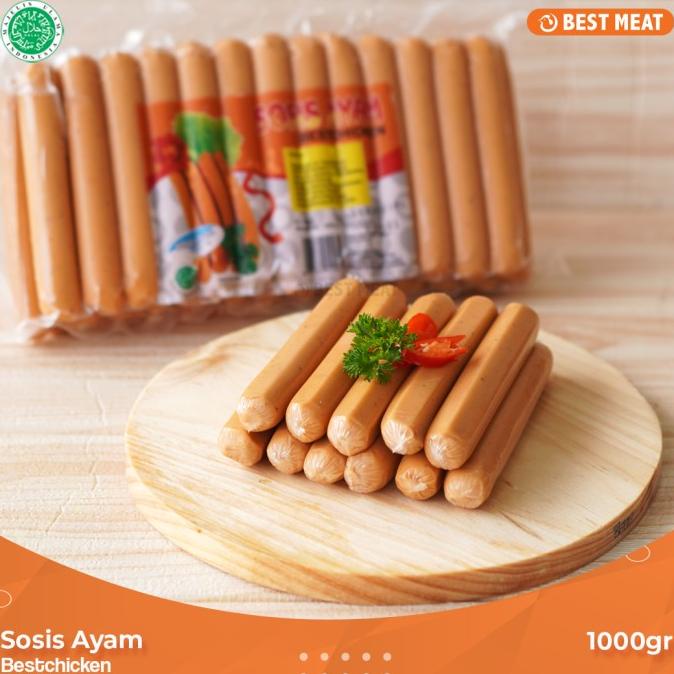 

MAKANAN BEKU / SOSIS AYAM BEST CHICKEN 1000 GR (1KG) NON COD