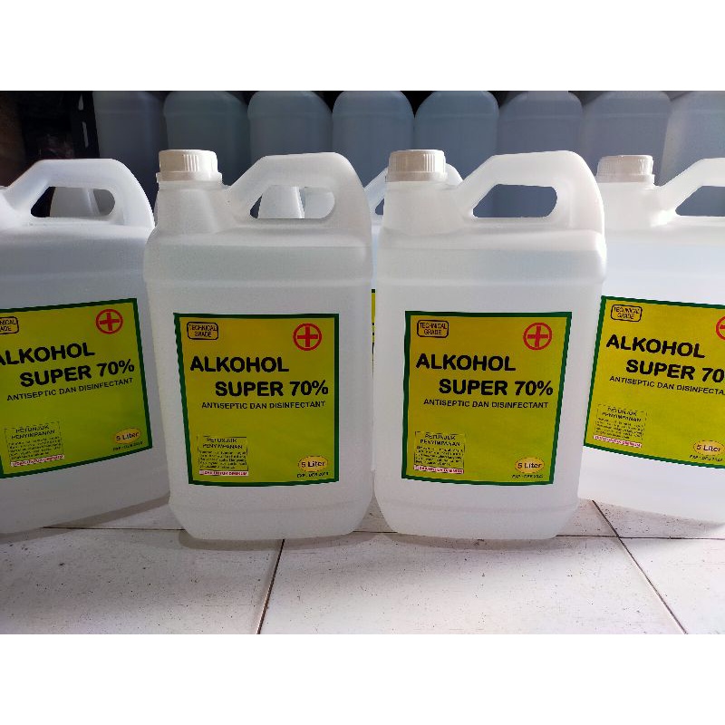 ALKOHOL 70% KEMASAN (5LITER) ANTISEPTIK (KWALITAS SUPER)