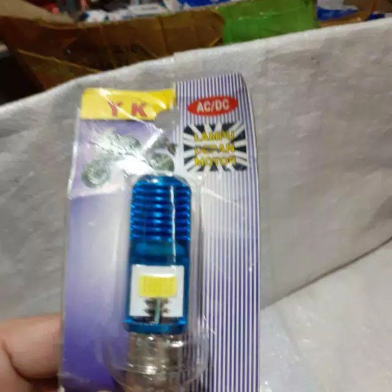 LAMPU MOTOR UTAMA DEPAN LED 3 MATA SISI SOCKET H6 BEBEK DAN MATIC.. SUPRA BLADE VEGA-2SISI