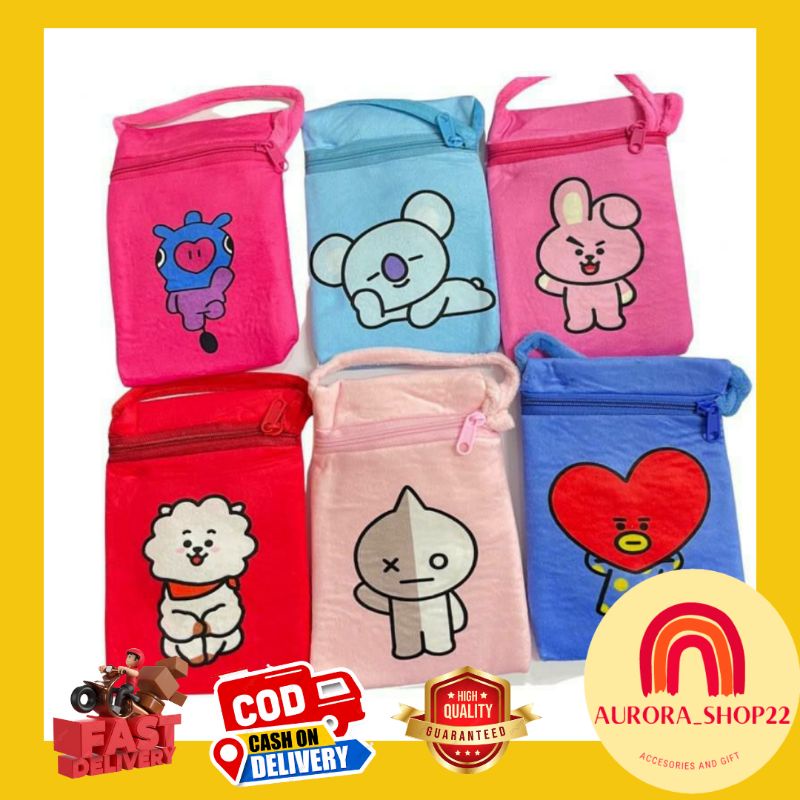 [COD] Tas Selempang BTS / Tas Selempang Anak / Tas Selempang Karakter BTS BT21