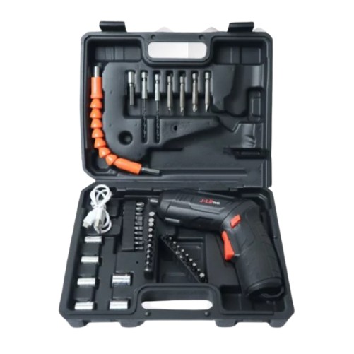 Cordless Screwdriver JLD TOOL 4.2V SET 47pcs Flip Portable Mesin Bor Obeng Baterai Koper 4.2 V Screw