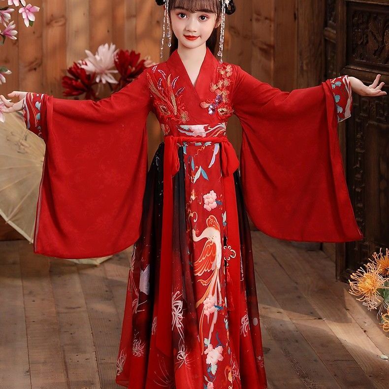 Girls' ancient Han clothes Chinese style Tang clothes children's Ru skirt little girls' super Fairy