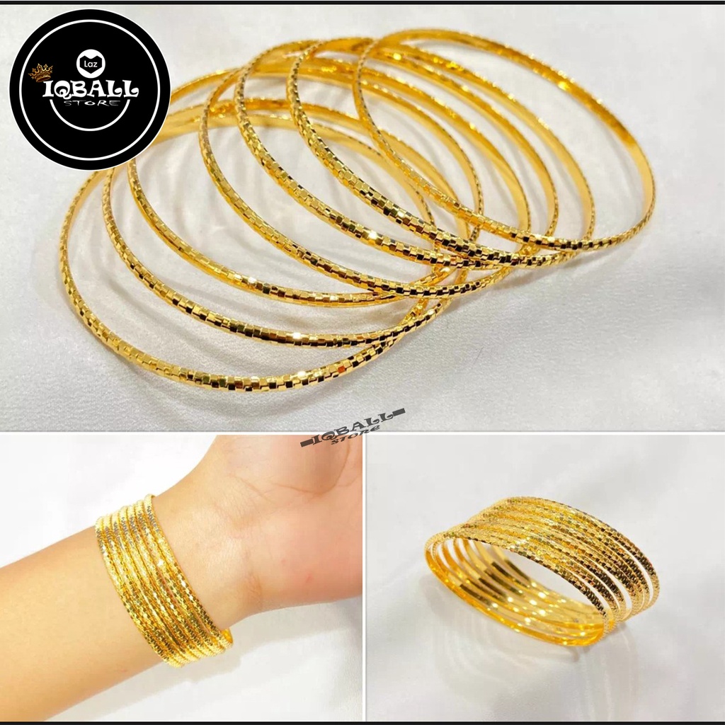 Gelang Titanium - Gelang Keroncong Tebal India 1 Set Isi 3 Pcs Dan 1 Set 7 Pcs Perhiyansan XUPING La
