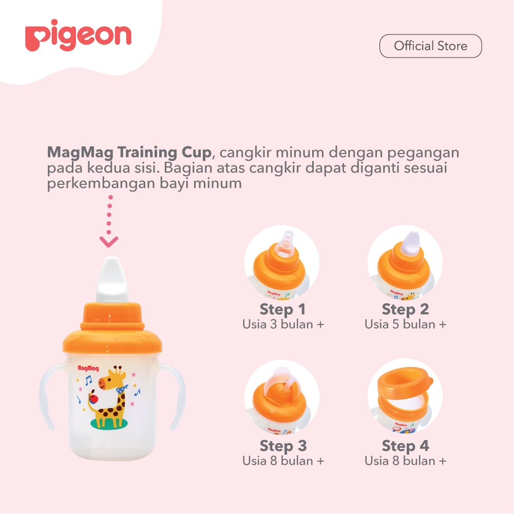 PIGEON Feeding Set With Training Cup | Perlengkapan Makan Bayi