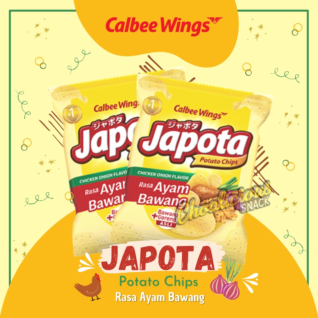 

Japota Potato Chips Rasa Ayam Bawang + Bawang Goreng Asli 68 gr