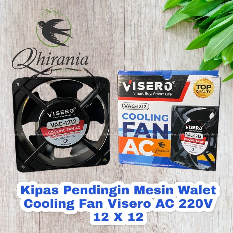 COOLING FAN VISERO KIPAS ANGIN KECIL UNTUK PENDINGIN MESIN AC 220V listrik 12CM