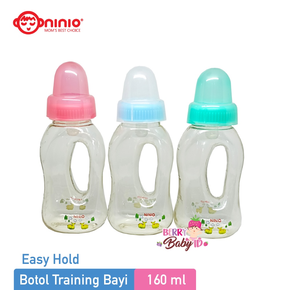 Ninio Easy Hold Training Bottle Botol Minum Bayi Anak 160 280 ml Berry Mart