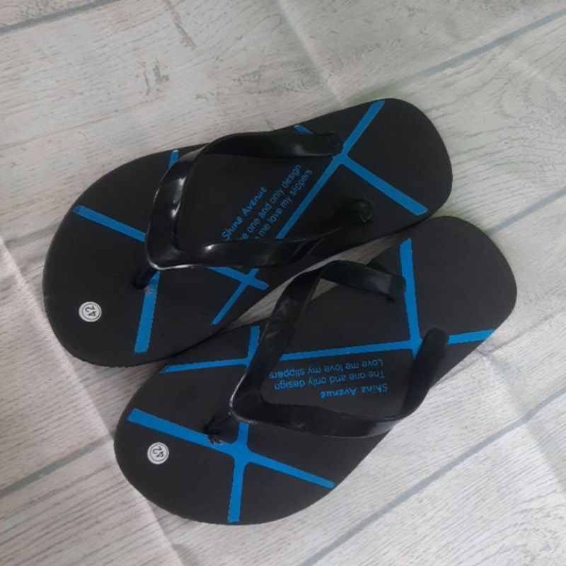 SANDAL JEPIT PRIA MOTIF SILANG SALUR