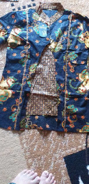 Blua Davina Anindya Sogan Batik Baju Wanita Kerja Modern