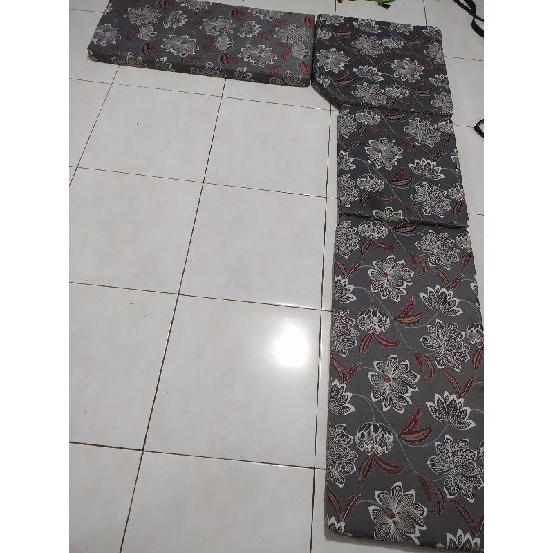 ALAS DUDUK MOTIF BUNGA 1 SET KURSI SUDUT CUSTOM TEBAL