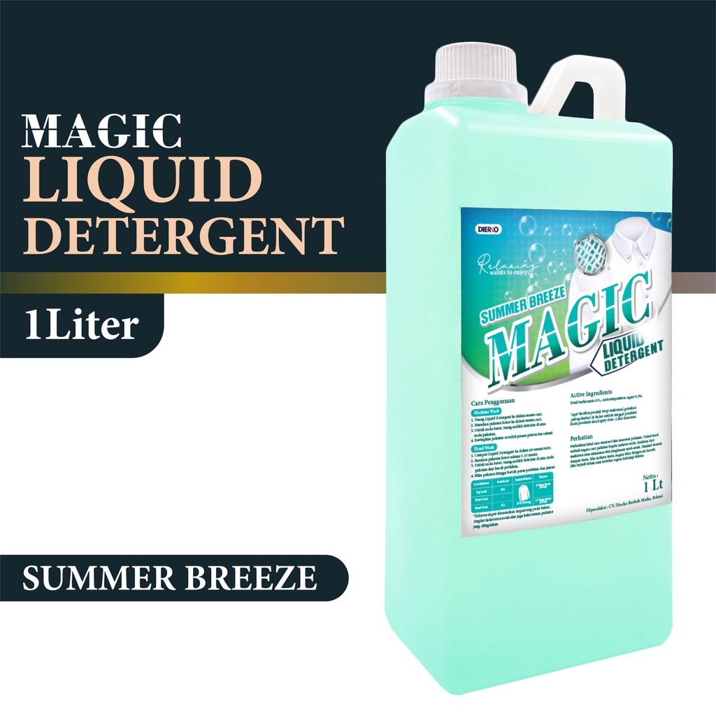 Deterjen Cair Laundry PREMIUM Liquid Detergent Magic 1 LITER