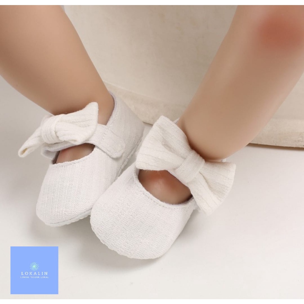 Sepatu Prewalker Perempuan Pita R-Baby Shoes 0-14 Bulan