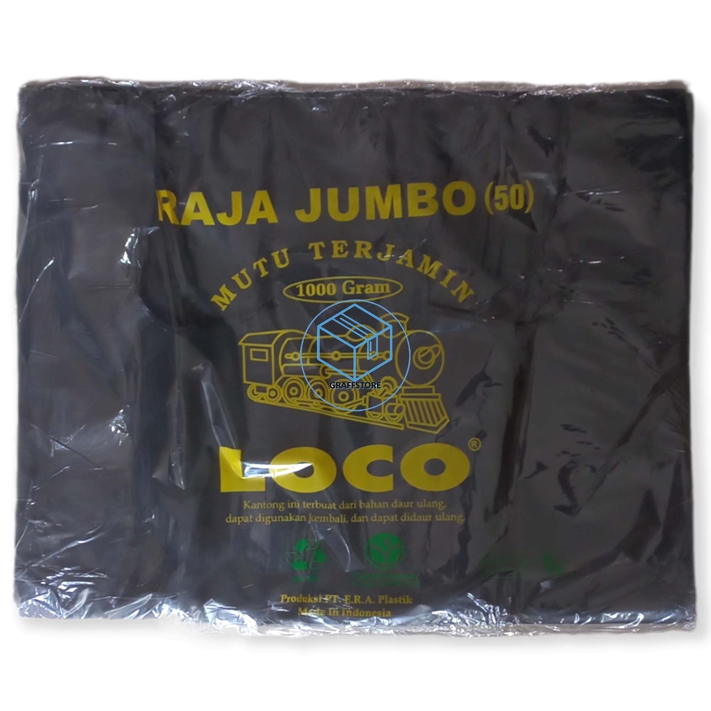 Jual Kantong Kresek Loco Raja Jumbo Ukuran 50 Berat 1 Kg Plastik Kresek Kantong Plastik 1658