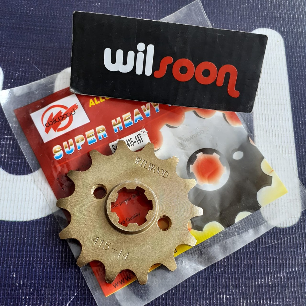Gir Gear Depan / Gigi Front Sprocket Suzuki Smash 415 - 14T Wilwood Gold Baja-1