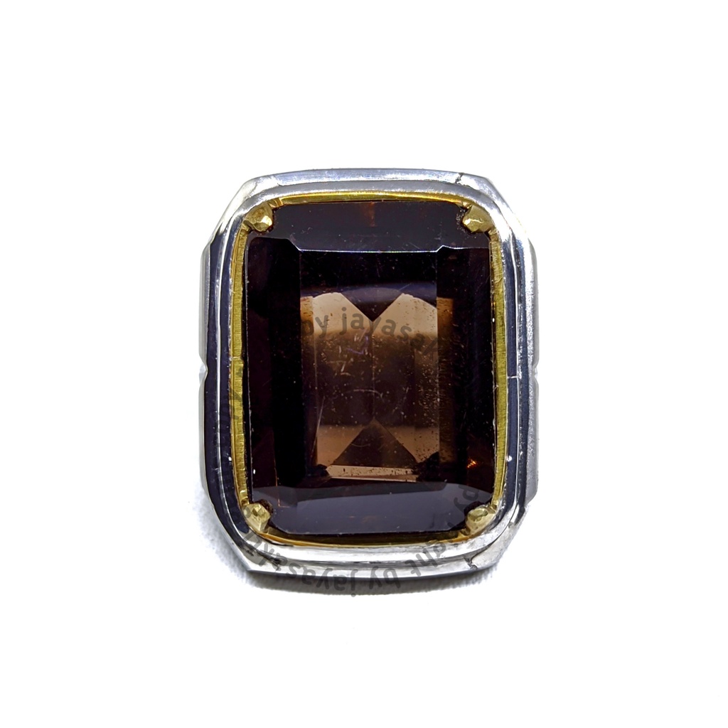 Natural Batu Permata Smoky Quartz Octagon SQO01