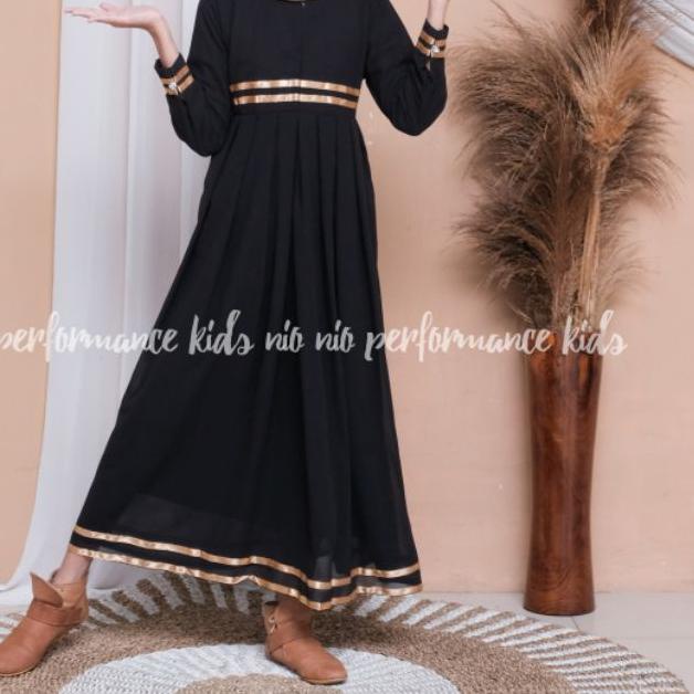 ➺ gamis putih hitam/alhaya/gamis terpopuler/gamis putih remaja/fashion wanita/gamis polos/polosan/dr
