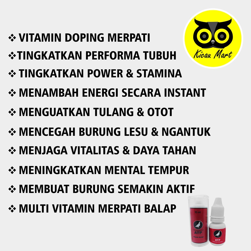 ATP VITAREST OBAT MERPATI DOPING BURUNG MERPATI SUPLEMENT ENERGY VITAMIN JAMU MERPATI LOMBA VITATP
