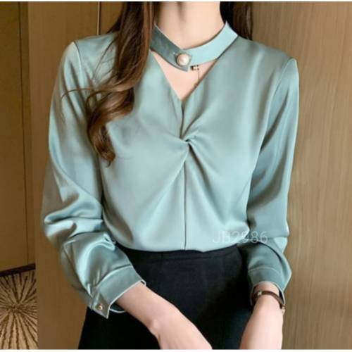 [ MOCIIESHOP ] kemeja twist / vl / kemeja polos / baju atasan wanita kekinian / atasan wanita / atas