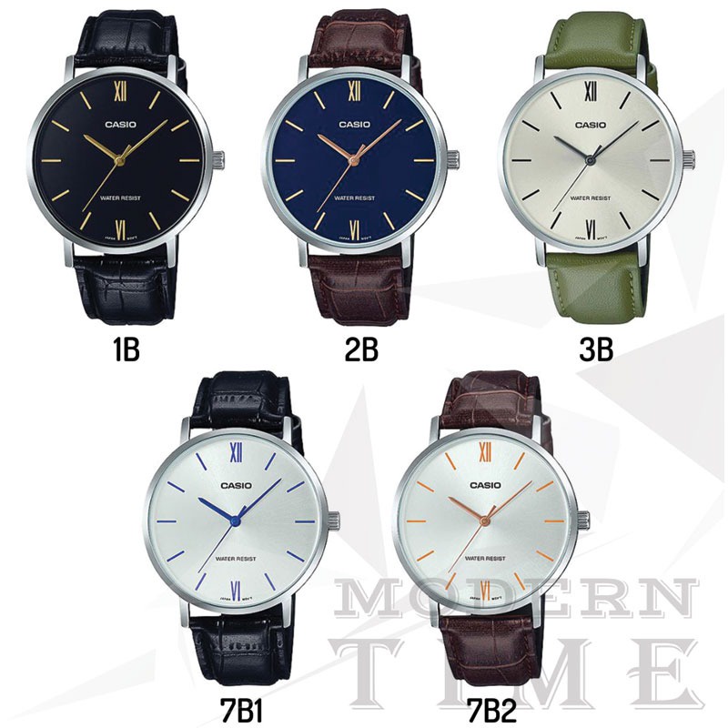 Casio Original MTP-VT01L Series - Jam Tangan Kulit Pria