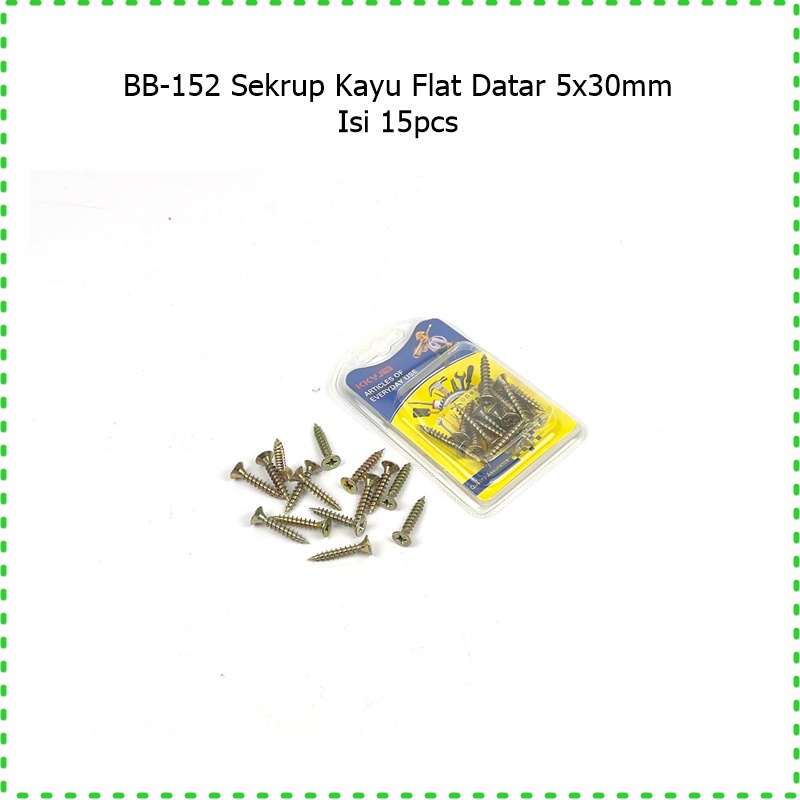 Sekrup Kayu Ukuran 4x25mm/4x40mm/5x25mm/5x30mm/5x40mm/5x50mm/5x60mm