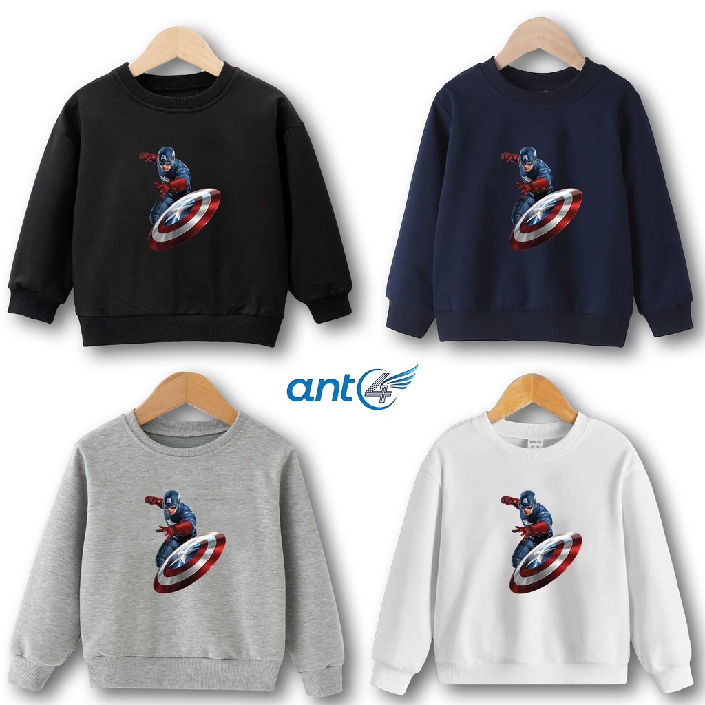 sweater anak laki laki perempuan usia 2 - 12 tahun jaket switer marvel distro