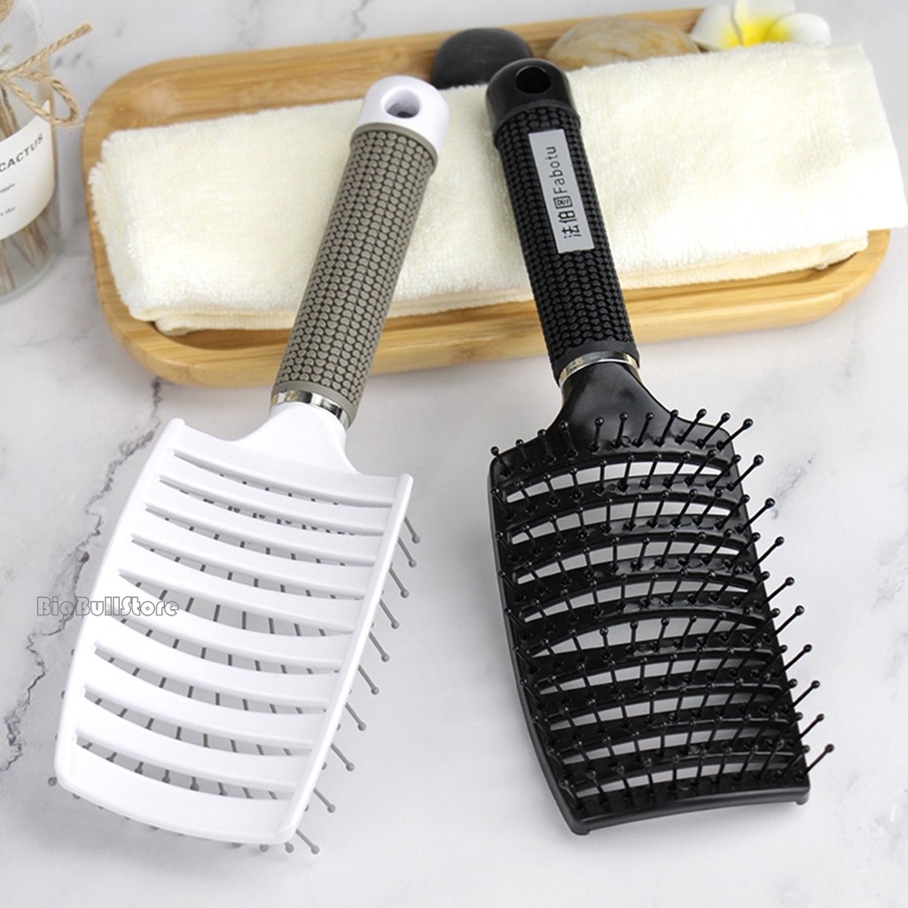 Sisir Rambut Kotak Gagang Bulat Magnetik - Hair Brush - YBS650