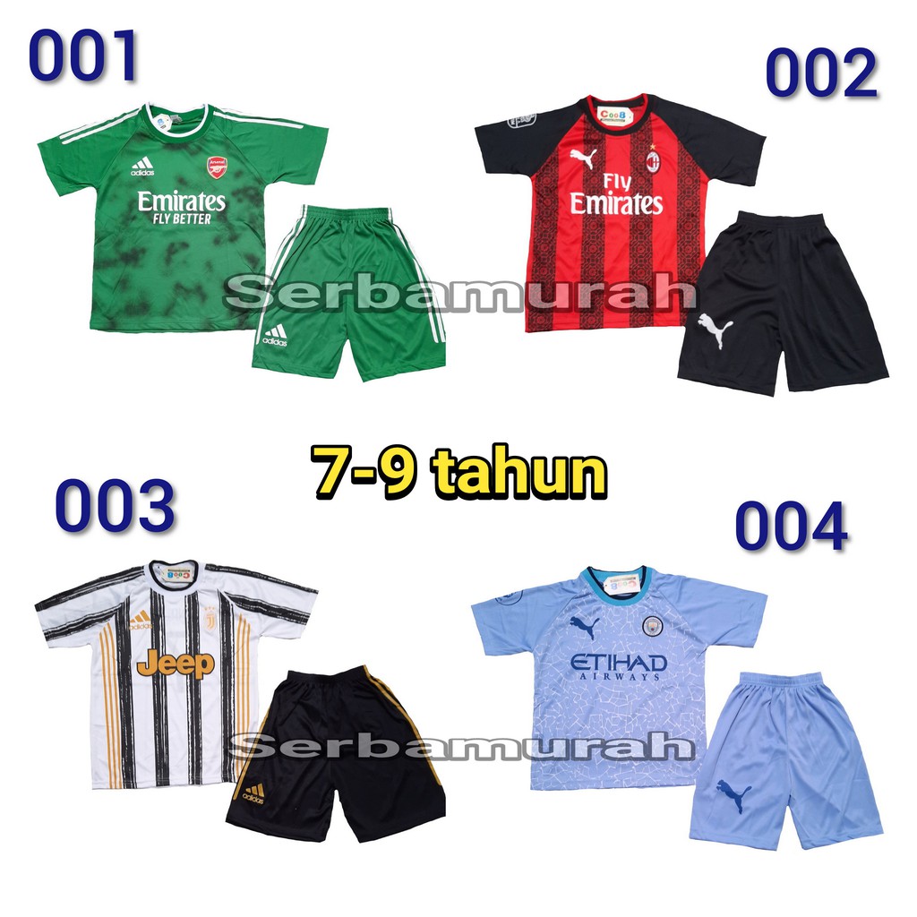 jersey bola anak setelan baju bola anak